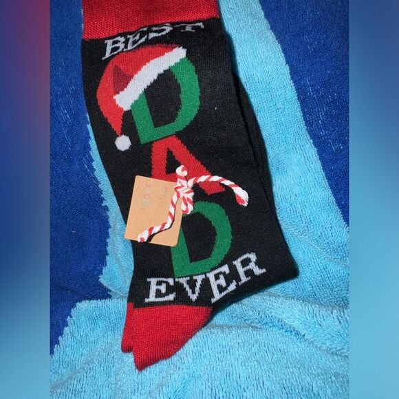 Christmas men’s Dad socks men’s shoe size 8-12 - Picture 2 of 6